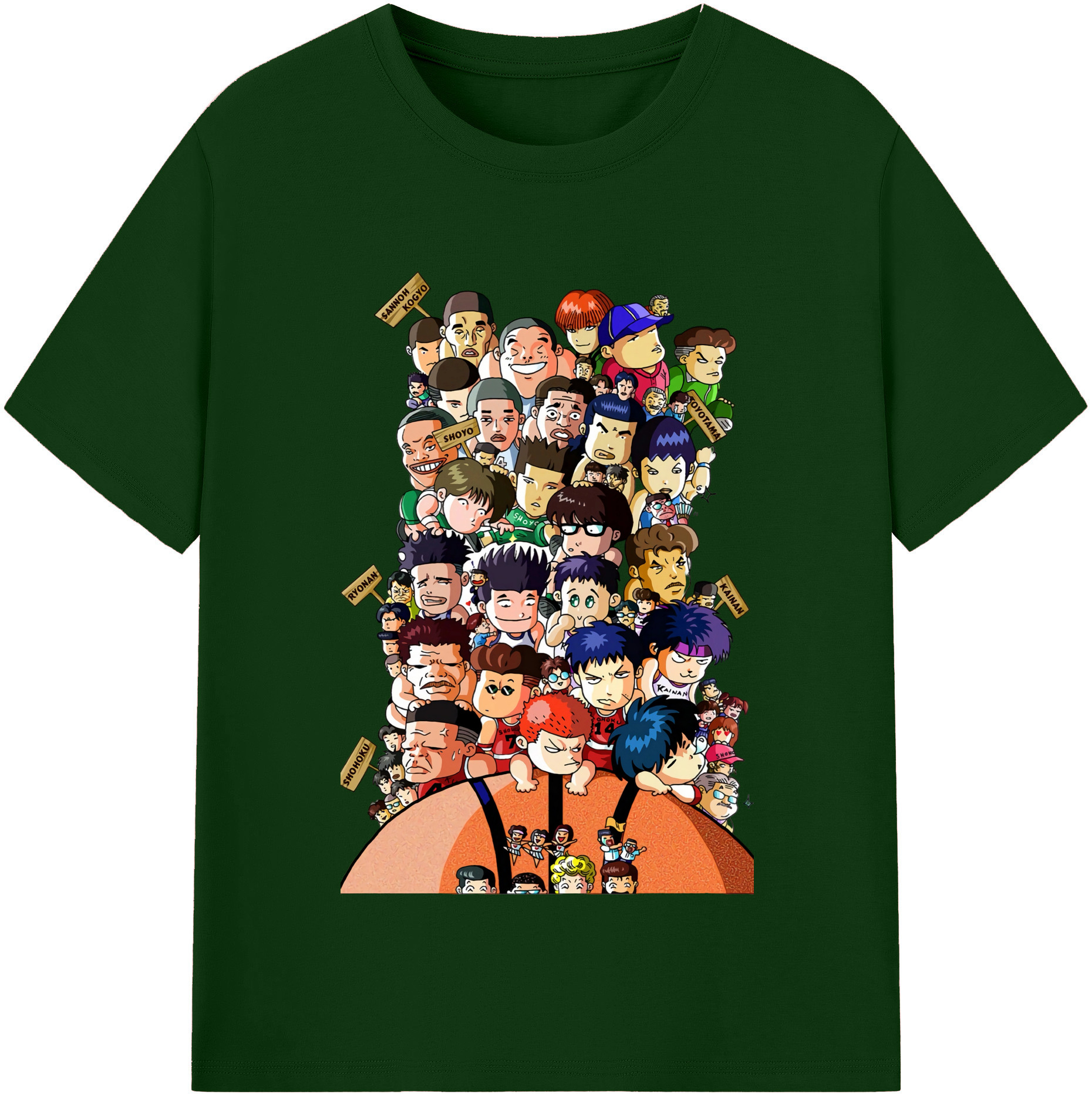 SLAM DUNK／スラムダンク 綿100％半袖Tシャツ（フロントプリント）